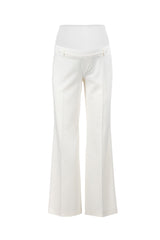 WILLIAM | White Flared Leg Maternity Pants