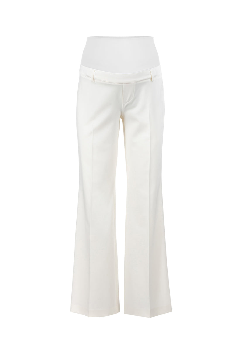 WILLIAM | White Flared Leg Maternity Pants