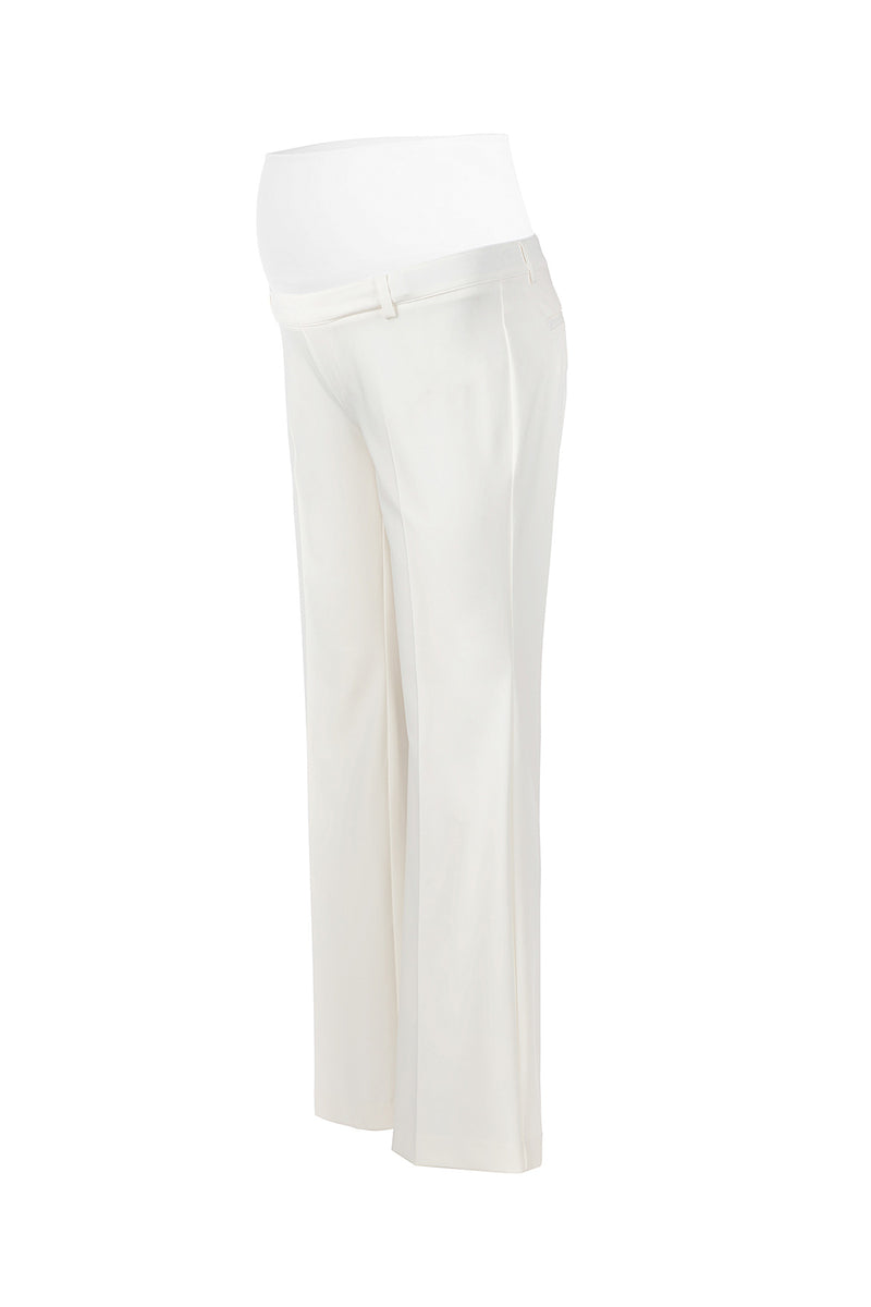 WILLIAM | White Flared Leg Maternity Pants