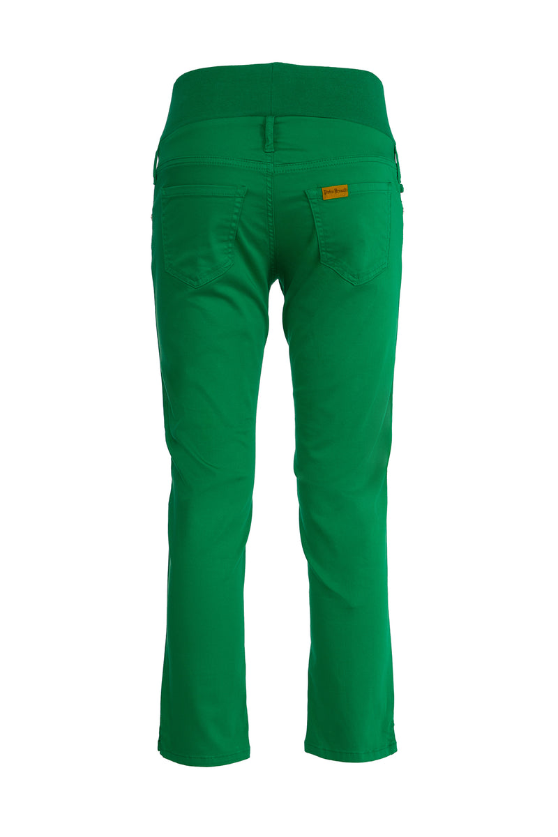 CAPRI VERDE | Pantaloni Premaman in Cotone Elasticizzato