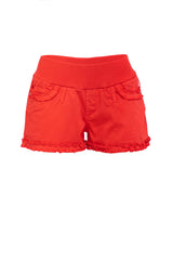 RED BONNIE MINI SHORTS | Cotton Maternity Shorts