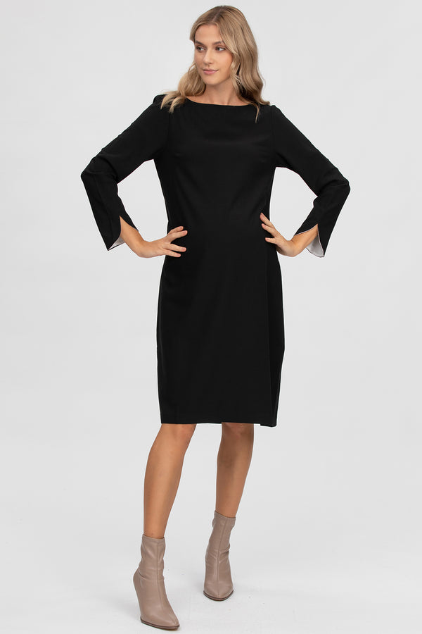 CORSO VERCELLI | Black Maternity Dress with Contrasting Cuffs