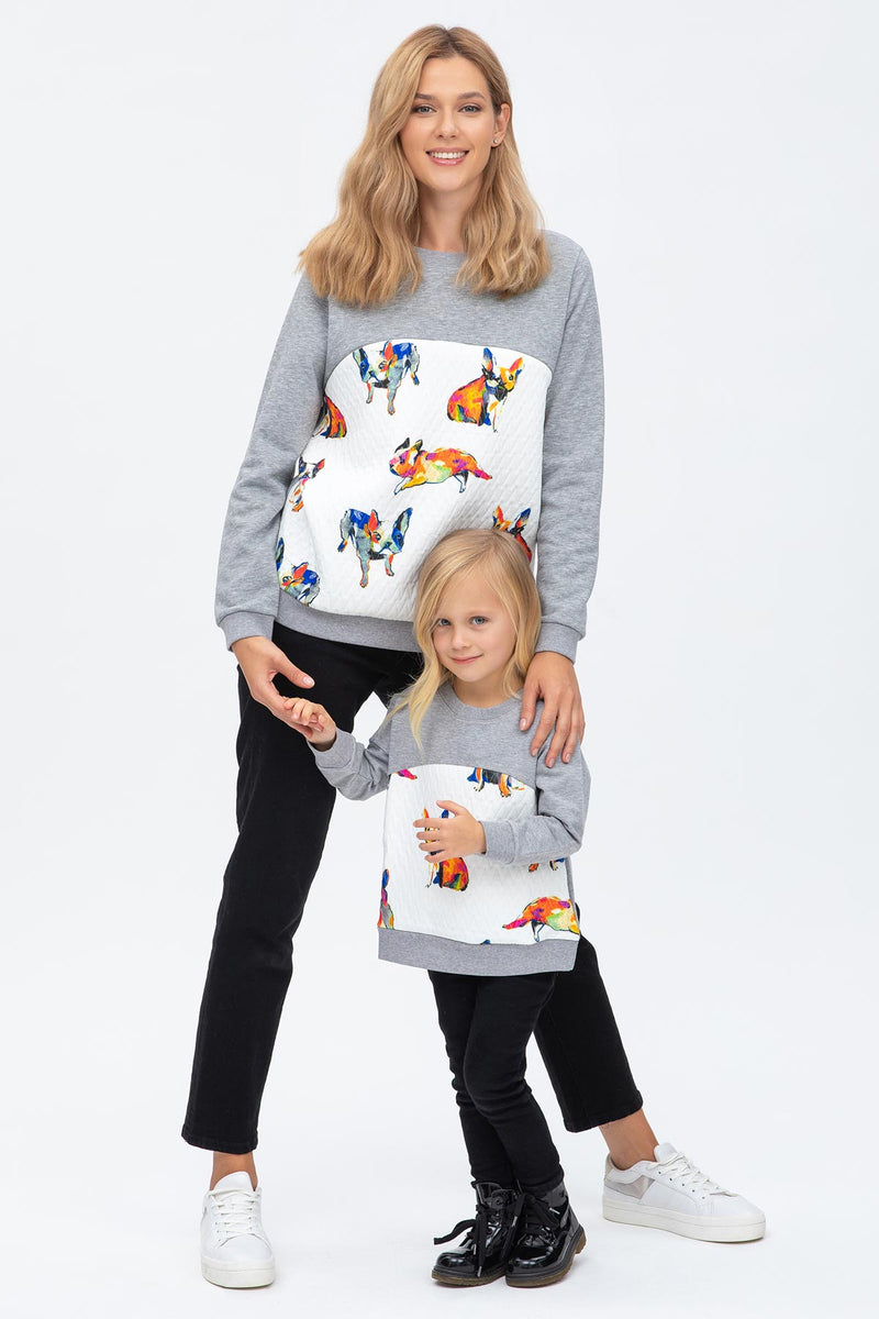 SANTA MONICA BABY | Maglia Bambina con Stampa French Bulldogs