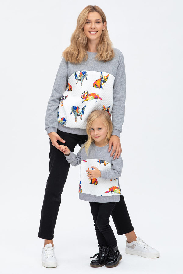 SANTA MONICA | Maglia Premaman e Allattamento con Stampa French Bulldogs