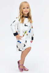 BRERA BABY | Abito Bambina con Stampa Vogue Cats