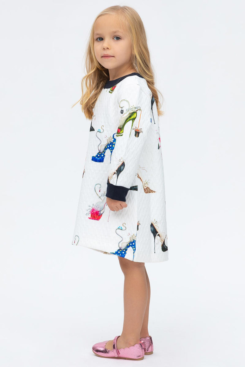 BRERA BABY | Abito Bambina con Stampa Vogue Cats