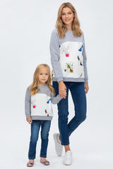 SANTA MONICA BABY | Baby Sweater with Vogue Cats Print
