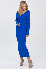 CARA | V-neck Dress in Blue