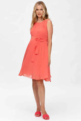 TAMIGI | Chiffon Maternity Dress in Coral