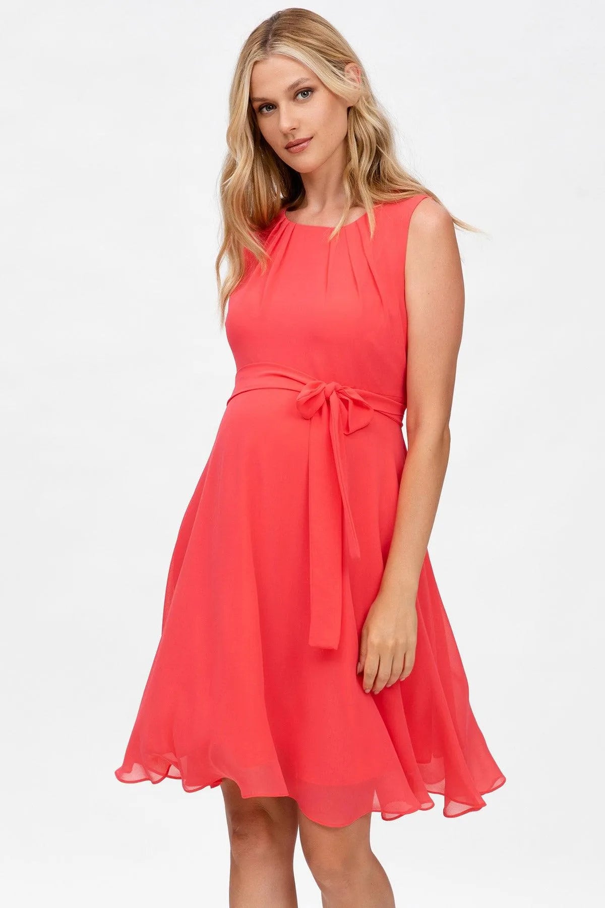 TAMIGI | Abito Premaman in Chiffon Corallo - Pietro Brunelli