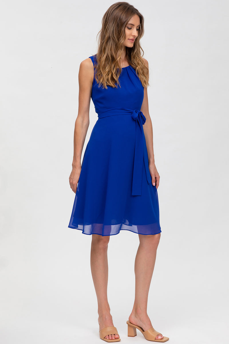 TAMIGI | Chiffon Maternity Dress in Sapphire Blue