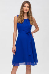 TAMIGI | Chiffon Maternity Dress in Sapphire Blue