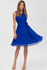 TAMIGI | Chiffon Maternity Dress in Sapphire Blue