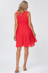 TAMIGI | Chiffon Maternity Dress in Red