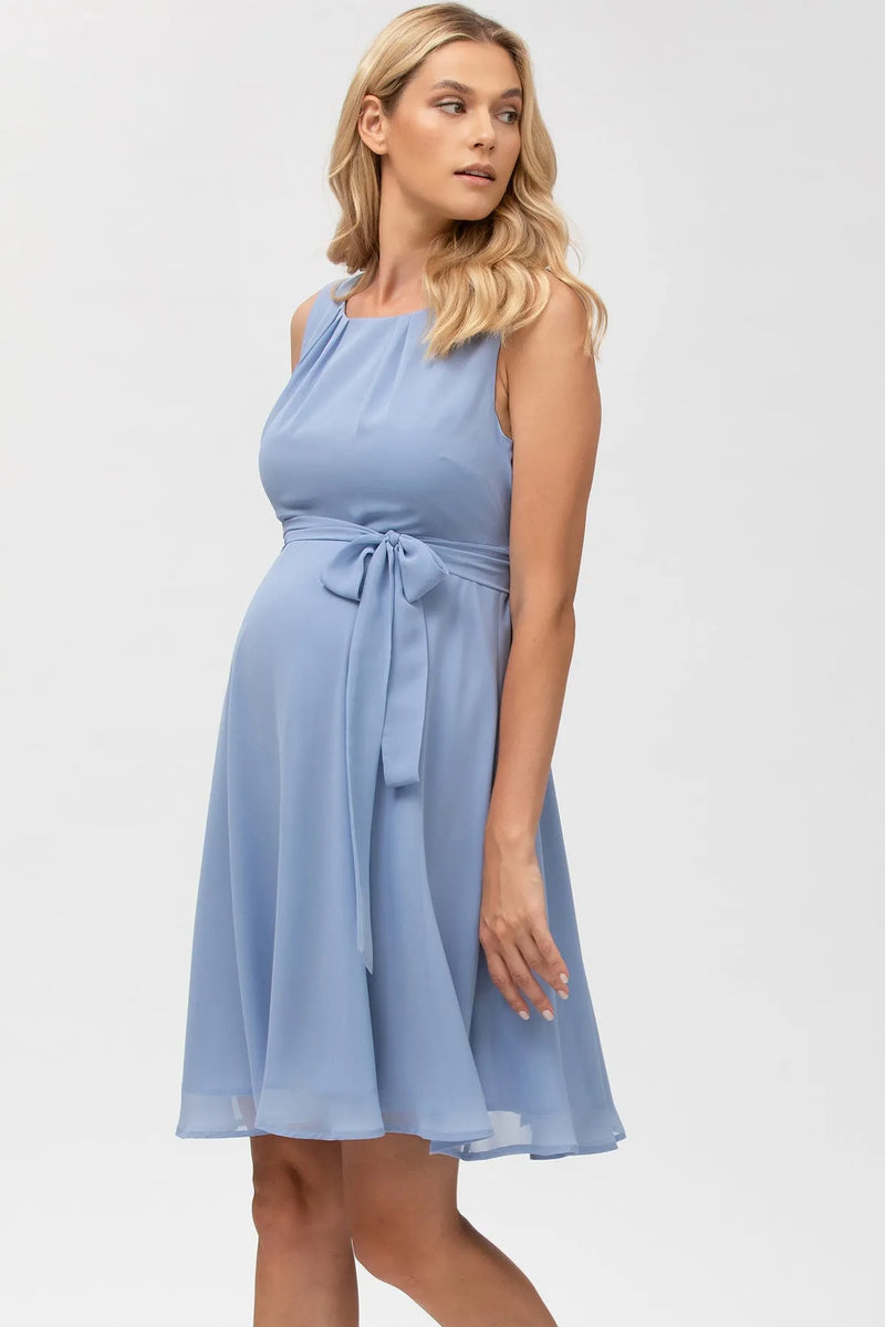 TAMIGI | Chiffon Maternity Dress in Sapphire Blue