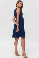 TAMIGI | Chiffon Maternity Dress in Navy