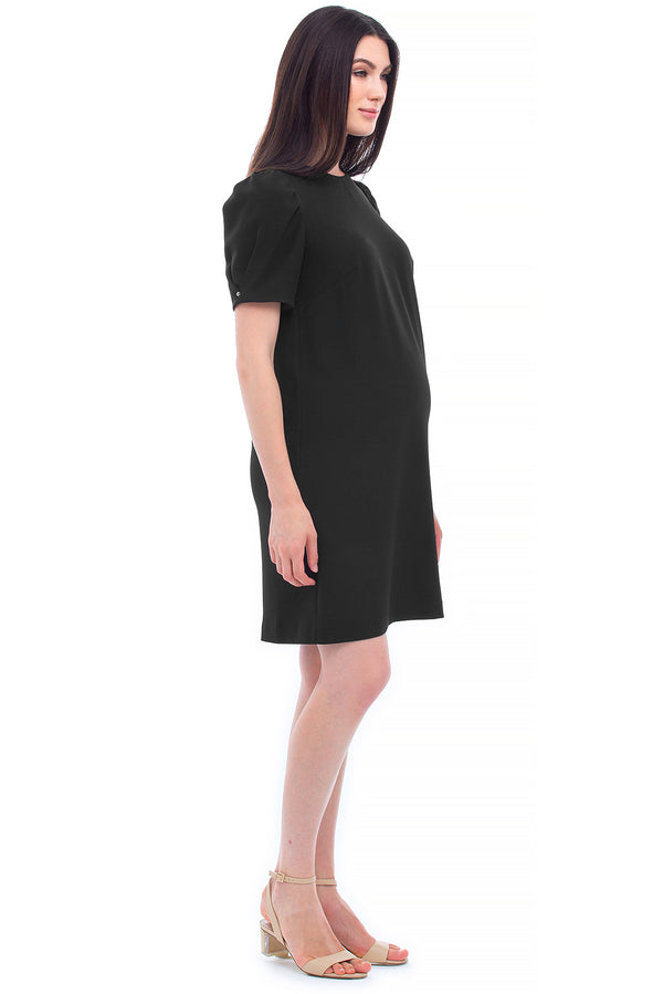 NAOMI | Puff-Sleeved Maternity Dress