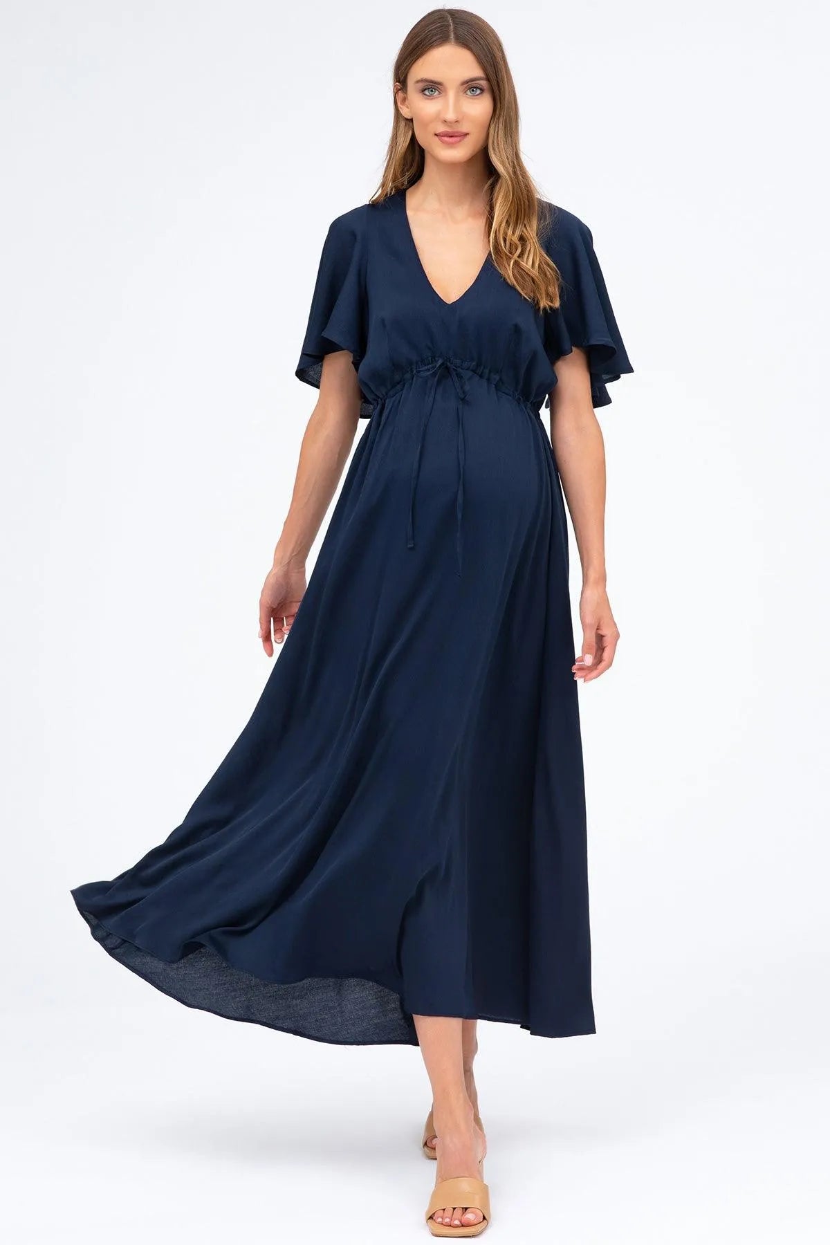 VALENTINA | Maternity Maxi Dress in Navy