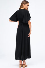VALENTINA | Maternity Maxi Dress in Black