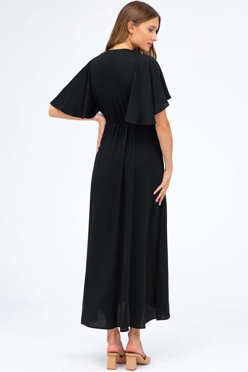 VALENTINA | Maternity Maxi Dress in Black