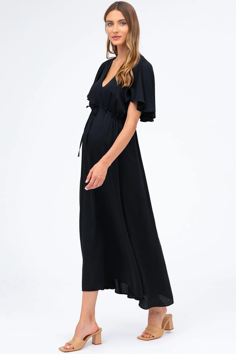 VALENTINA | Maternity Maxi Dress in Black