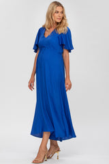 VALENTINA | Maternity Maxi Dress in Blue