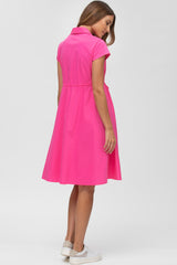 VIOLA | Pink Maternity Dress in Cotton