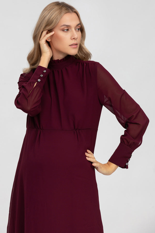 PENELOPE | Abito Premaman Midi Borgogna