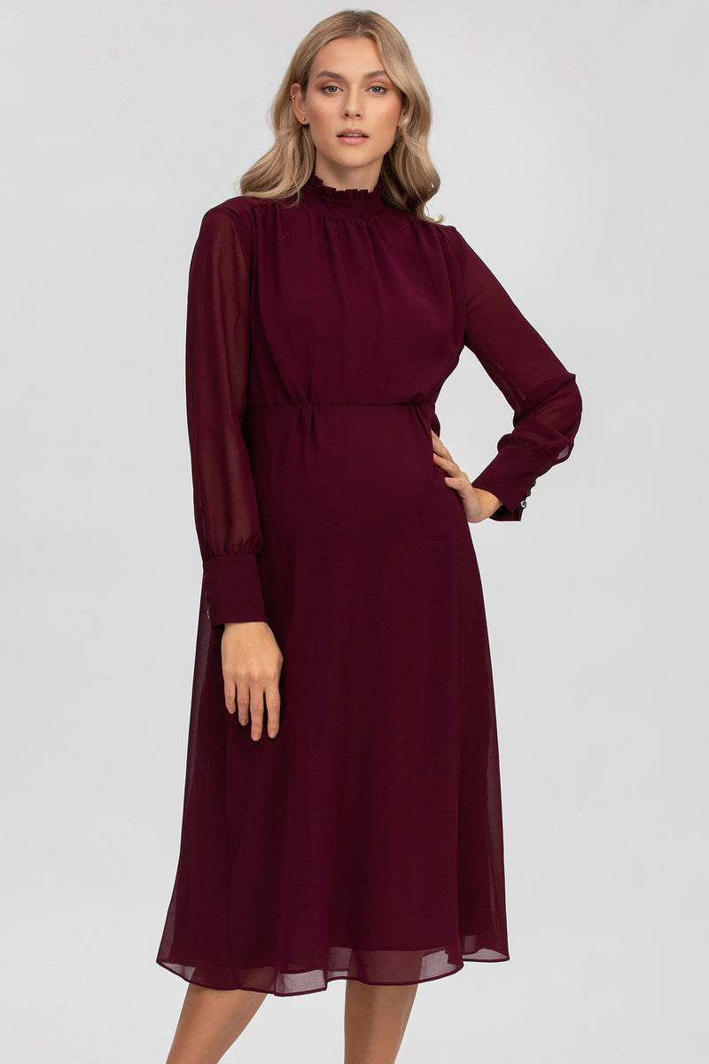 PENELOPE | Abito Premaman Midi Borgogna