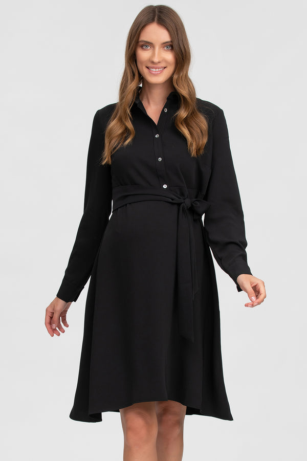 ANNE | Black Maternity Blouse Dress