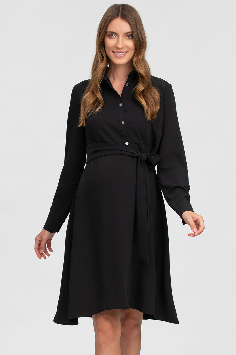 ANNE | Abito Camicia Premaman Nero