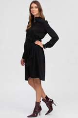 ANNE | Abito Camicia Premaman Nero