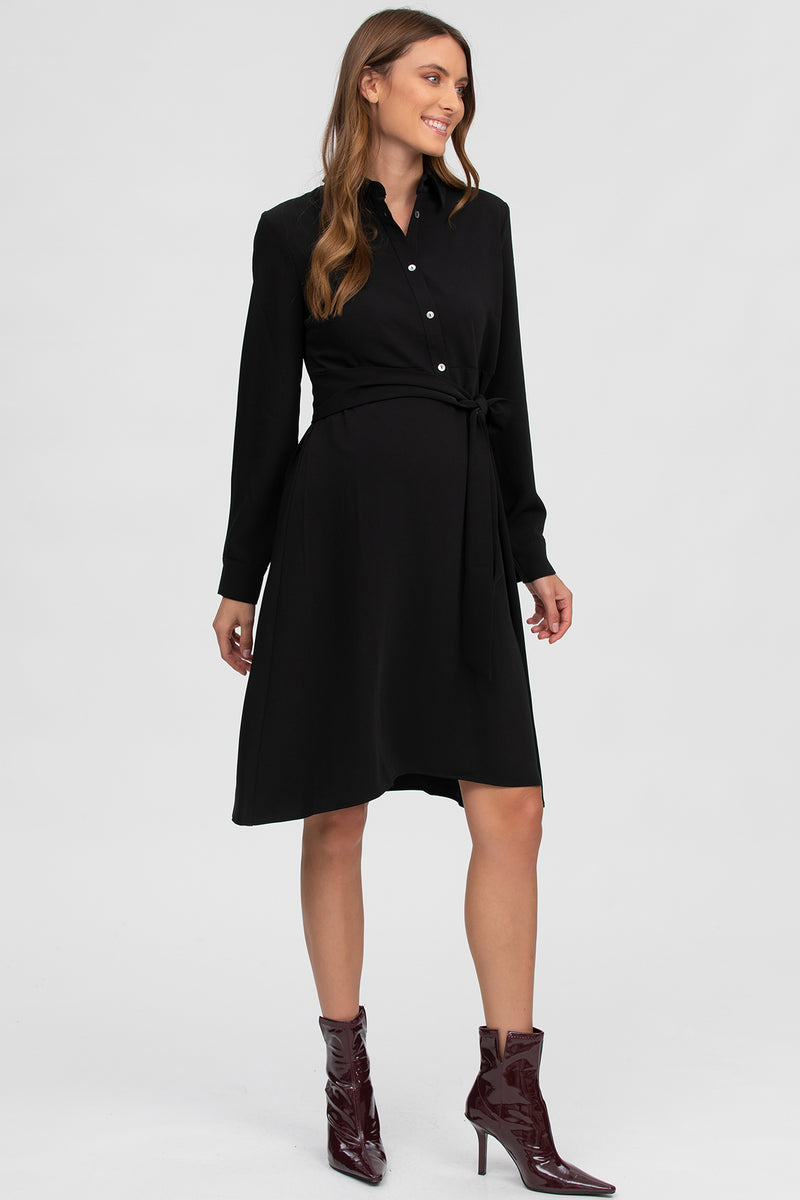 ANNE | Abito Camicia Premaman Nero