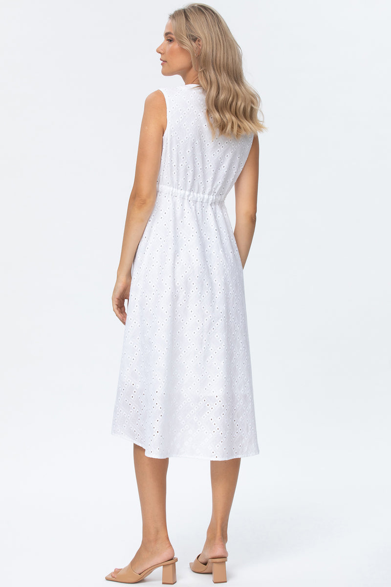 GRETA | Sleeveless Maternity Dress in Sangallo Lace