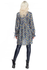 SKINNY ECOPELLE | Pantalone blu con fascia elastica
