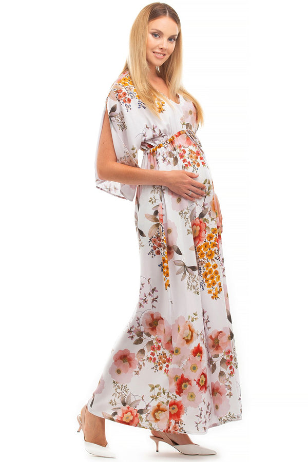 VERBENA Q67B | Maternity Maxi Dress