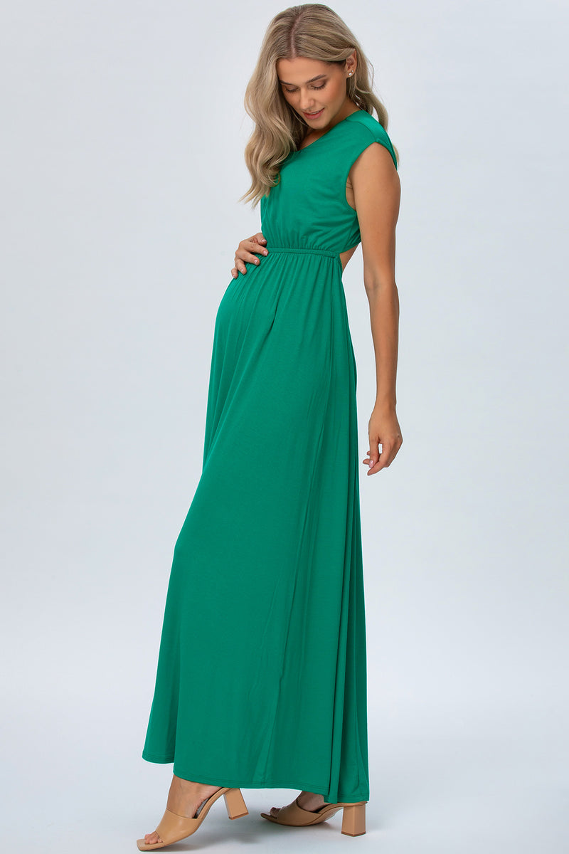 PORTO CERVO | Maternity Maxi Dress in Green