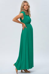 PORTO CERVO | Maternity Maxi Dress in Green