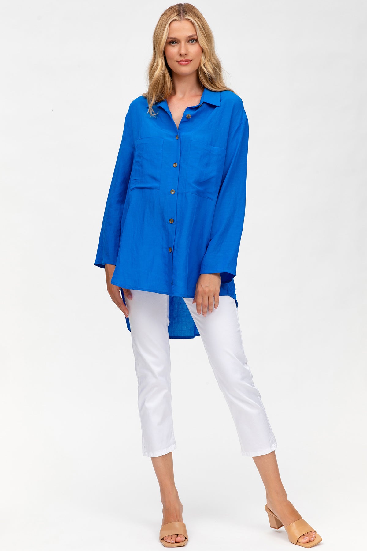 WHITE CAPRI | Maternity Pants in Cotton Stretch