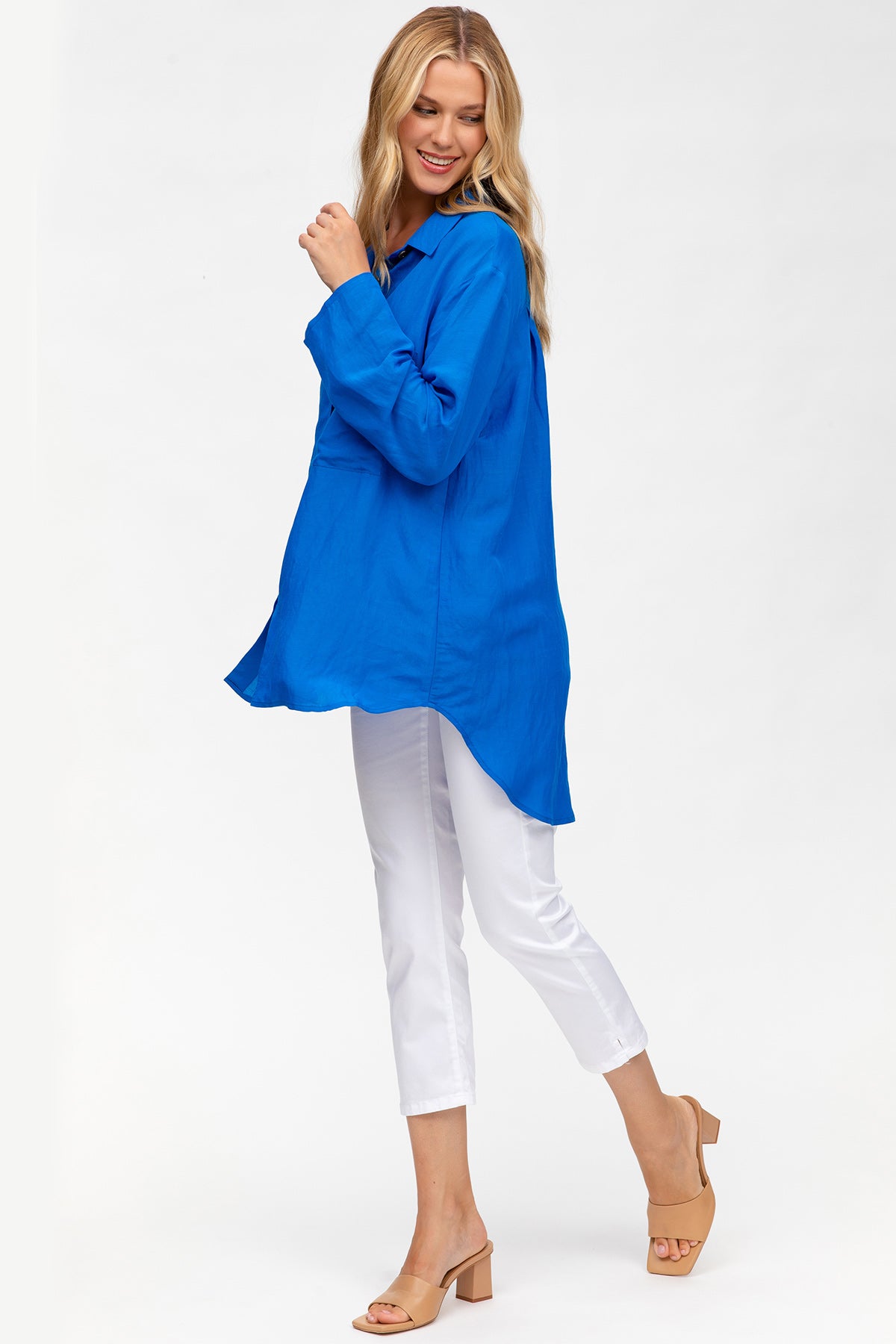 WHITE CAPRI | Maternity Pants in Cotton Stretch