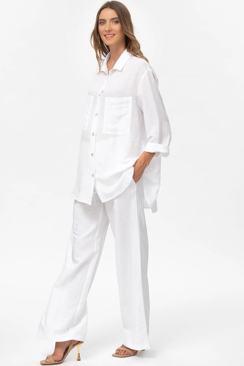 JOSEPH | Pantaloni Premaman in Lino Bianchi - Pietro Brunelli