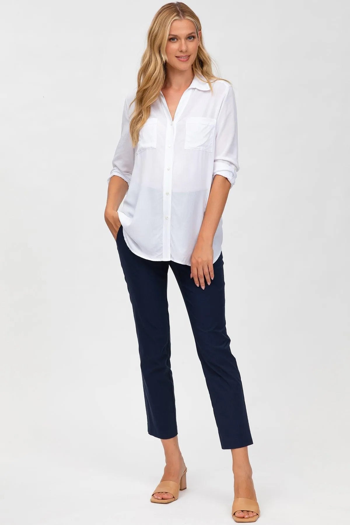 ELWOOD | Pantaloni Premaman Elasticizzati Blu - Pietro Brunelli