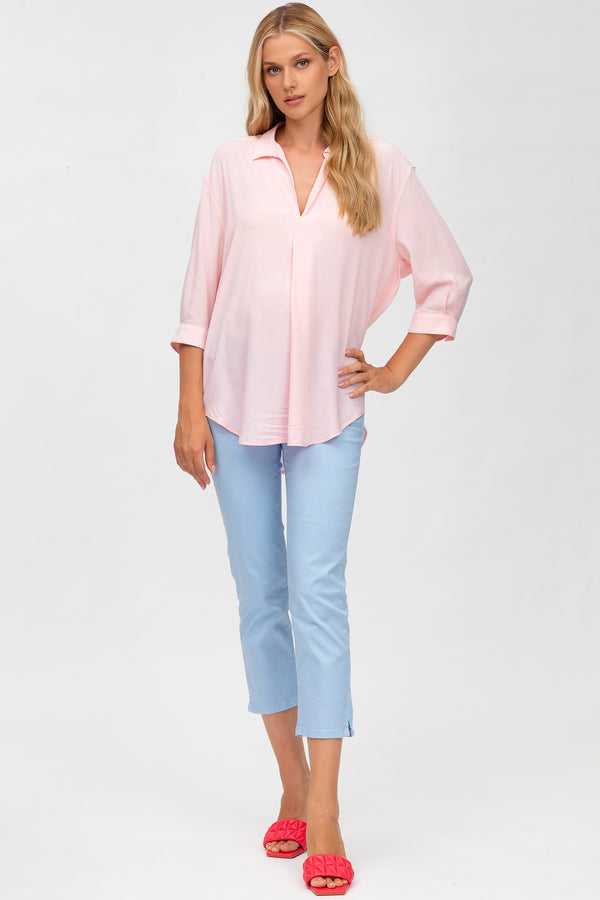 PANAREA | Pink Maternity Shirt in Viscose