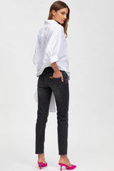 PETER W099 | Black Maternity Jeans with Stone Effects