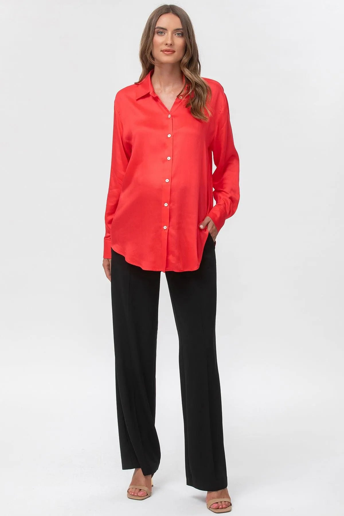 FREDDIE | Pantaloni Premaman Neri a Gamba Dritta - Pietro Brunelli