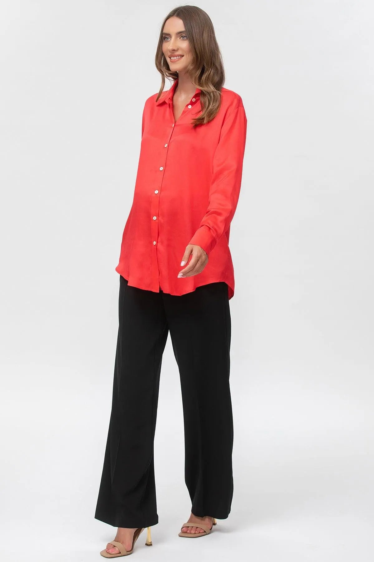 FREDDIE | Pantaloni Premaman Neri a Gamba Dritta - Pietro Brunelli