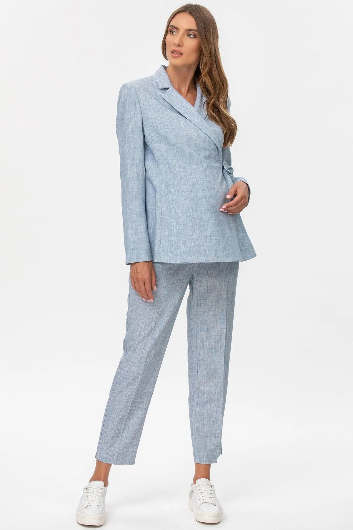 KATE | Pantalone Premaman da Ufficio Azzurro - Pietro Brunelli
