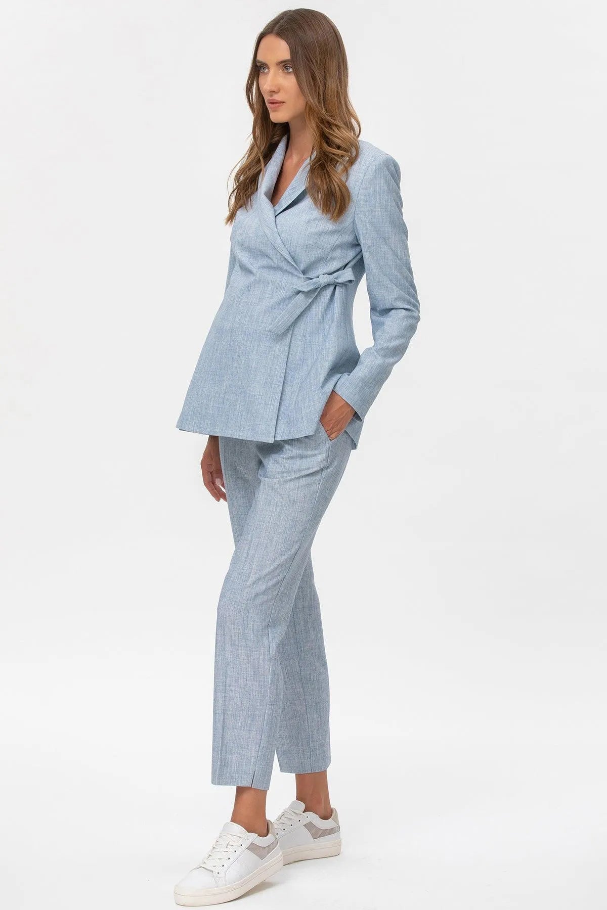 KATE | Pantalone Premaman da Ufficio Azzurro - Pietro Brunelli