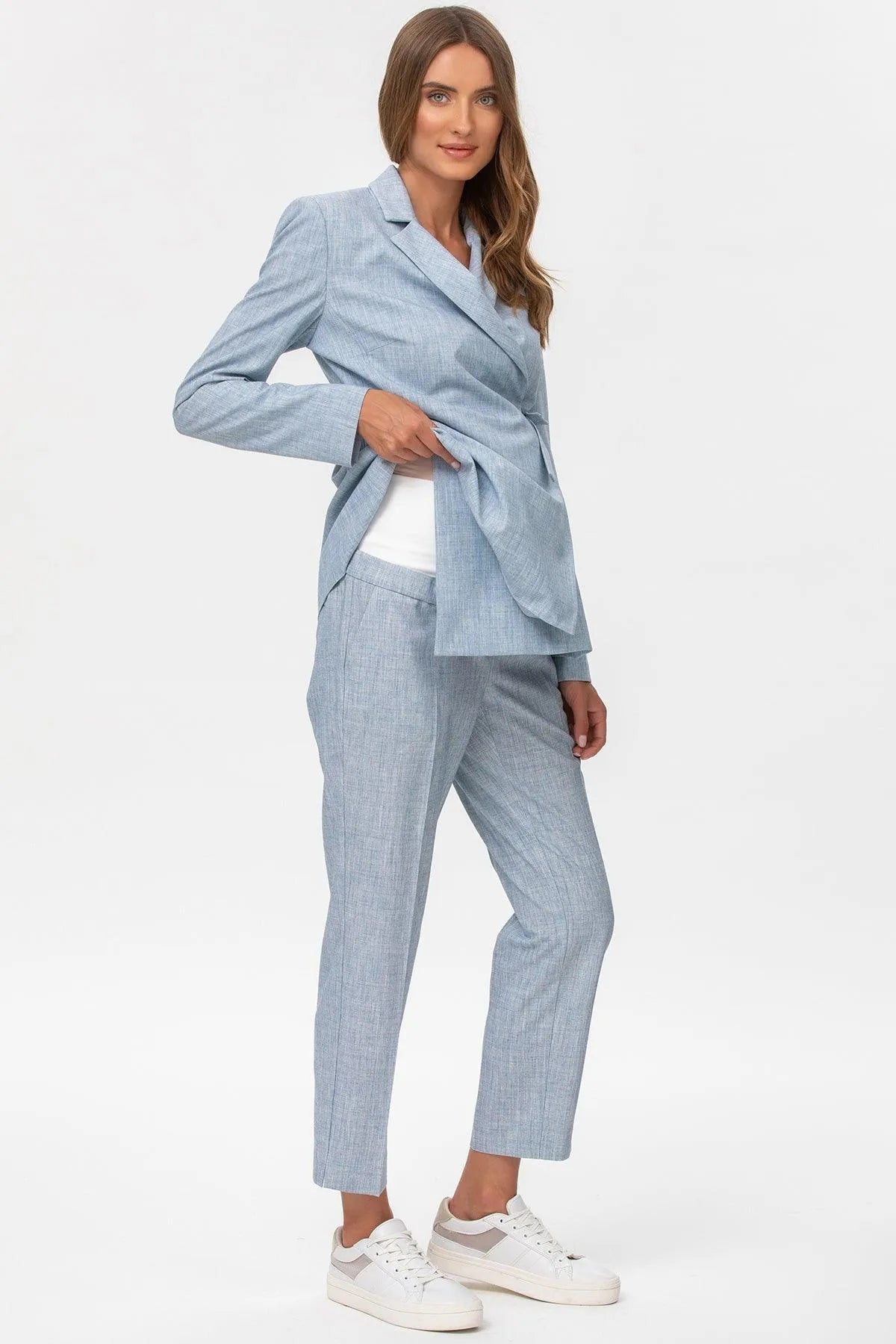 KATE | Pantalone Premaman da Ufficio Azzurro - Pietro Brunelli