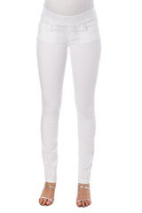 MODERN STRAIGHT | White Maternity Jeans in Cotton